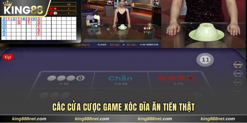 Game Xóc Đĩa Đổi Thưởng King88 Thu Lãi Khủng Mỗi Ngày Các cửa cược game Xóc Đĩa ăn tiền thật