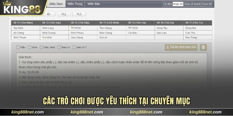 Các trò chơi được yêu thích tại chuyên mục