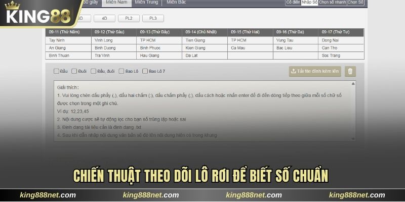 Hướng Dẫn Chơi Xổ Số Miền Nam King88 Thưởng Lớn Đến 2 Tỷ Chiến thuật theo dõi lô rơi để biết số chuẩn