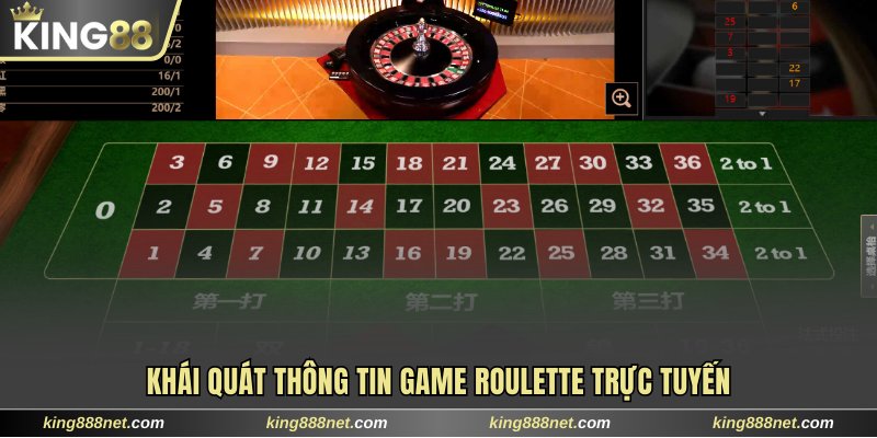 Roulette King88 Có Gì Hot? Luật Chơi Chi Tiết Cho Newbie Khái quát thông tin game Roulette trực tuyến