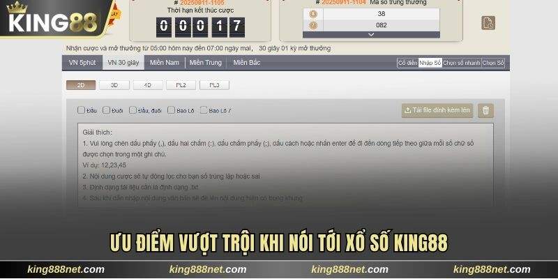 Ưu điểm vượt trội khi nói tới xổ số King88
